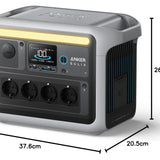 Anker SOLIX C1000 Tragbare Powerstation, LiFePO4, 1800W Solargenerator, 100% geladen in 58 Min. mit UltraFast Modus, LFP Powerstation für Outdoor, Camping und Stromreserve (Optionales Solarpanel)