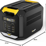 BougeRV ROVER2000 2008Wh Tragbare Powerstation mit 2200W Ausgang, Semi-Solid-Batterie mit 1 Std Schnellladung, Solar Generator mit 1500W PV-Anschluss für Stromausfälle, Camping, Wohnmobil, Haus