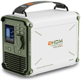 EHOM Tragbare Powerstation EP350, 307Wh, Power Station LiFePO4 mit 350W (Spitze 700W) AC und 200W Solarpanel-Laden, 2-Gurt-Designs für mehr Tragbarkeit, Für Camping, Reise, Notfall, Unterwegs
