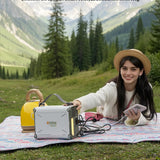 EHOM Tragbare Powerstation EP350, 307Wh, Power Station LiFePO4 mit 350W (Spitze 700W) AC und 200W Solarpanel-Laden, 2-Gurt-Designs für mehr Tragbarkeit, Für Camping, Reise, Notfall, Unterwegs