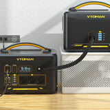 VTOMAN Jump 2200 Tragbare Powerstation - 1548Wh/2200W (Spitze 4400W) LiFePO4 Batterie Solar generatoren,Mobile Stromspeicher mit Erweiterbare Kapazität auf 3096Wh, Dual PD 100W Typ-C Anschlüsse