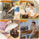 Tragbare Powerstation 500W/519Wh, Grecell Powerstation (Spitze1000W),Geräuschlos,Schnelles Aufladen,Umweltfreundlich Solargenerator für Camping,Wohnmobil und Notfall zu Hause